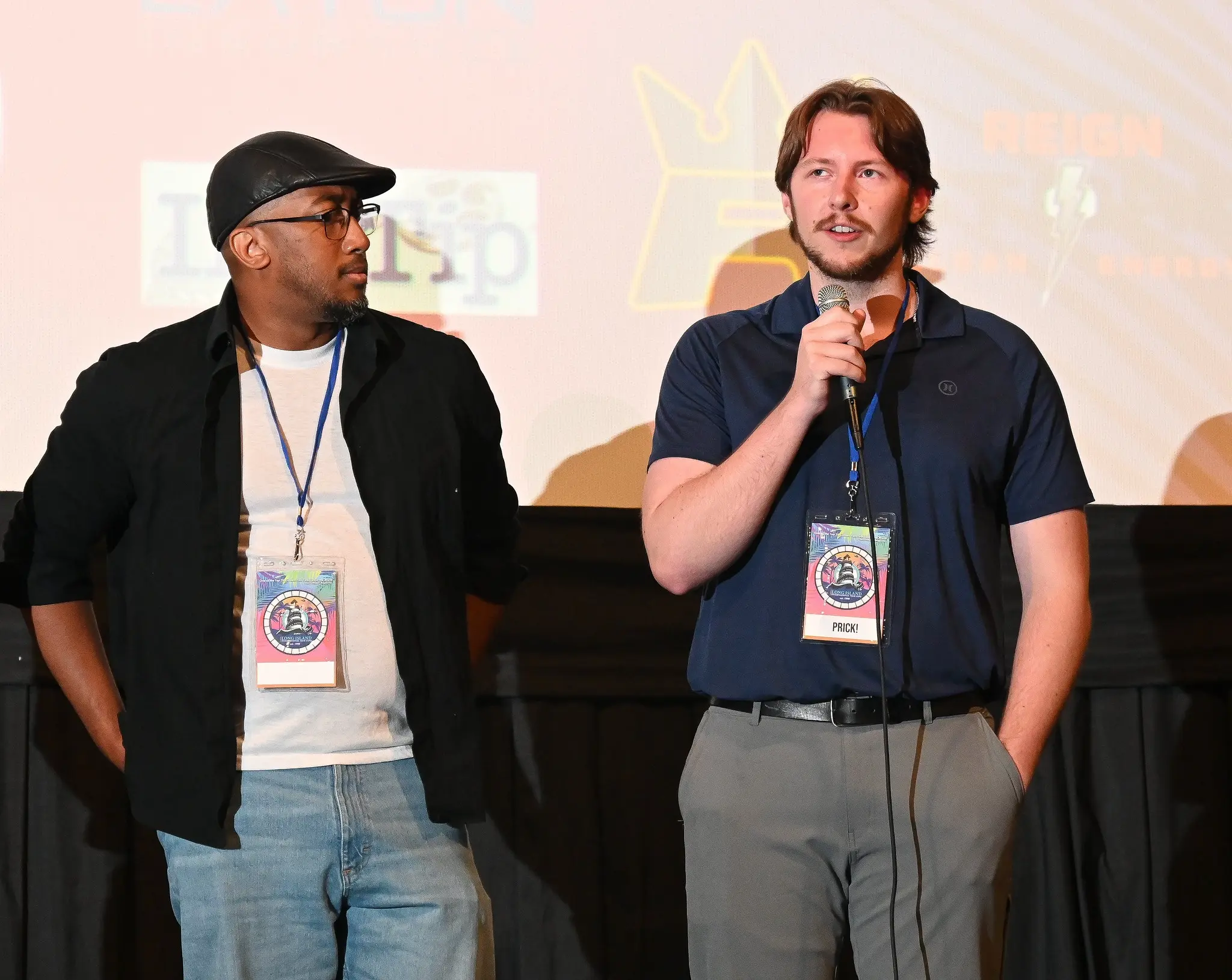 DudeZ filmmakers speaking during the LIIFE screening Q and A